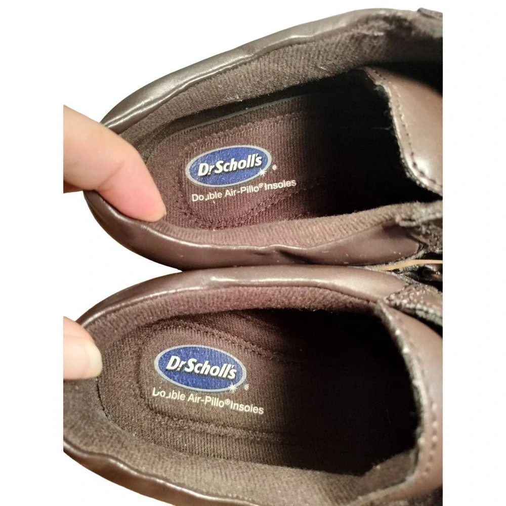 Dr. Scholl's brown casual oxford shoes hook & loop closure LIKE NEW Men size 10D